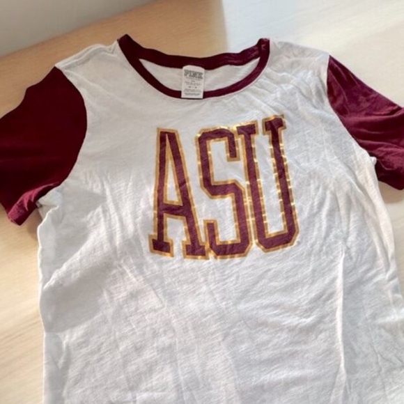 PINK Victoria's Secret Tops - ASU Shirt Pink Victoria Secret 5th & Ocean jersey Shirt